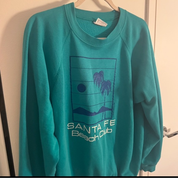 VINTAGE Santa Fe turquoise green sweatshirt - Picture 3 of 4